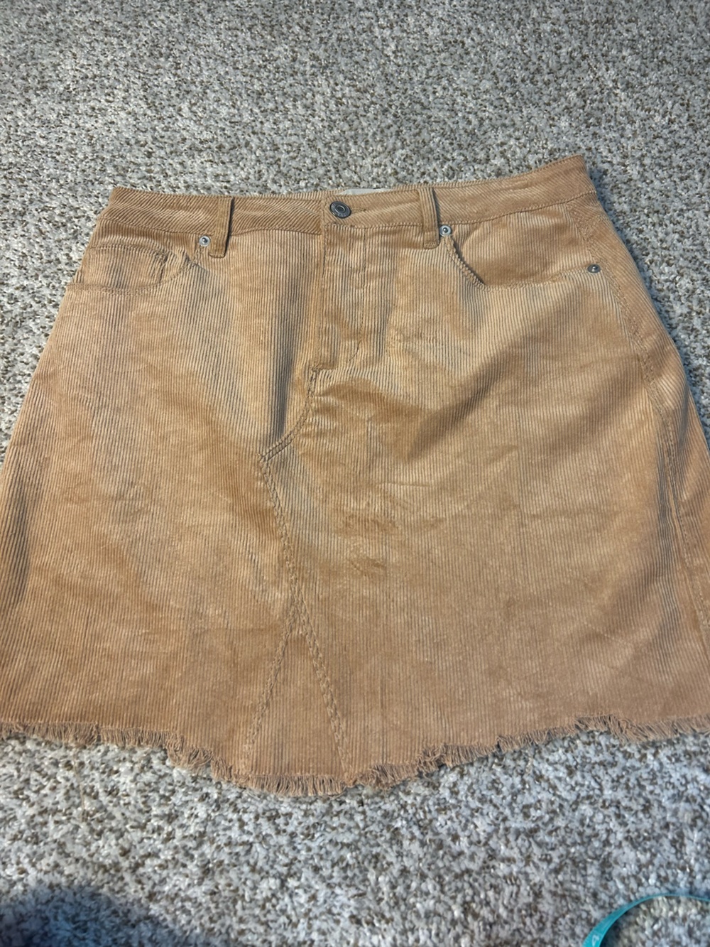 Love Tree Tan Corduroy Mini Skirt